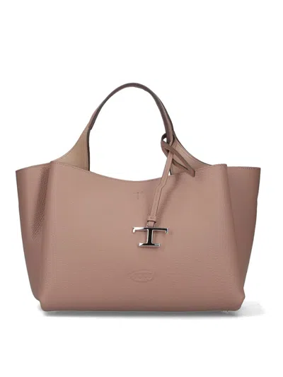 Tod's Mini Tote Bag In Sand
