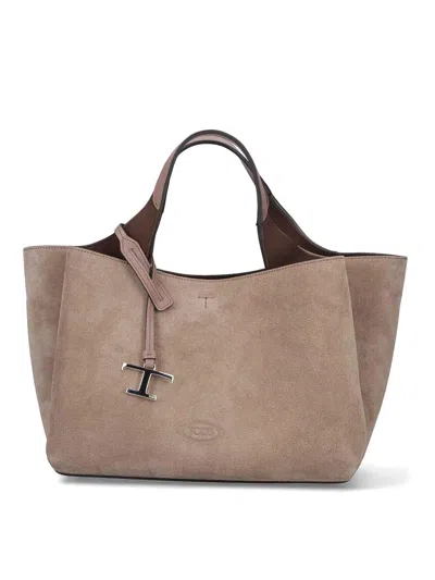 Tod's Mini Tote Bag In Sand