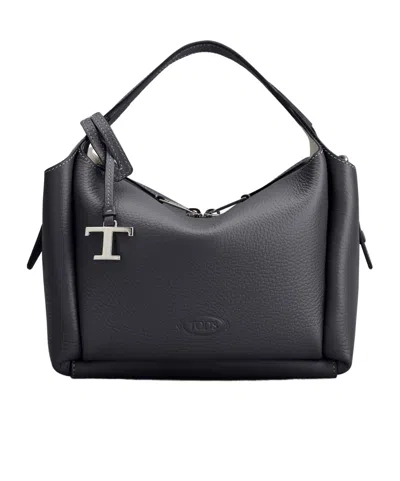 Tod's Mini Zipper Shoulder Bag In Black