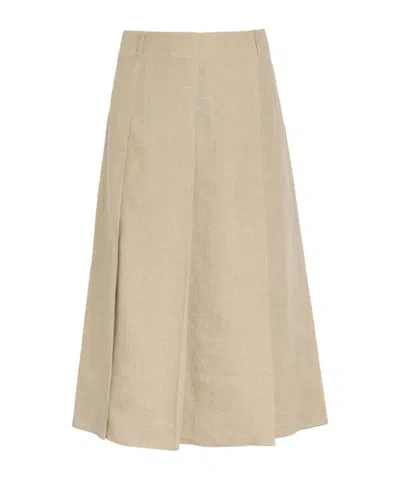 Tod's Minimalist Versatile Solid Color Skirt In Neutral