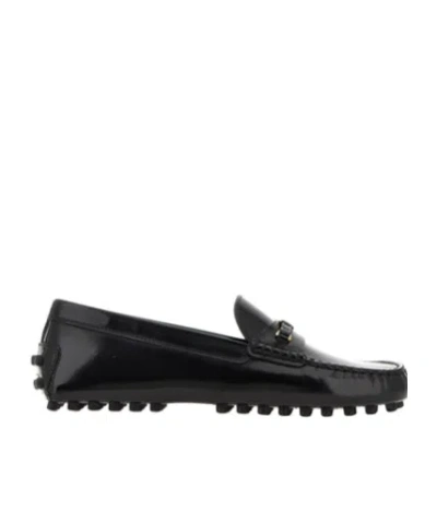 Tod's Moc-stitching Leather Insole In Black