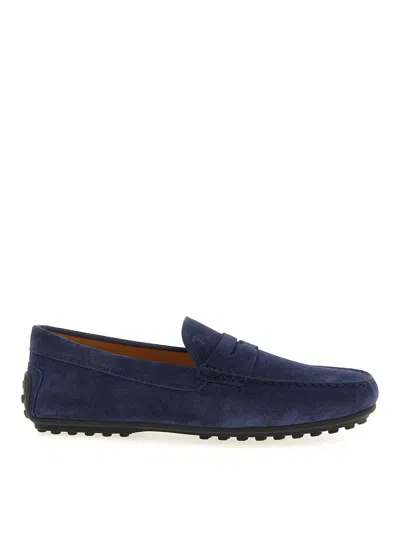 Tod's City Gommino Loafers In Blue