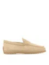 Tod's Beige Woven Leather Slip-on Loafers With Rubber Sole Men In Neutral