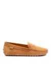 Tod's Logo-debossed Suede Loafers In Brown