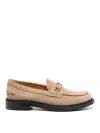 Tod's Women's Gomma Basso Suede T Chain Loafers In Marrón Claro