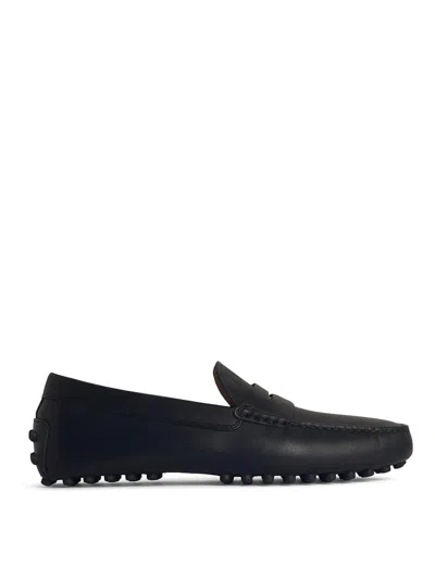 Tod's Black Leather Loafers