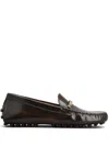 Tod's 'gommino' Brown Loafers With Engraved Logo In Brown