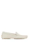 Tod's Ivory Leather Loafers In White