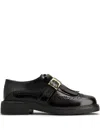 Tod's Monk Strap In Leather With English Dovetail Stitching And Fringe In Nero
