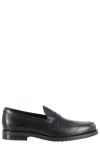 Tod's Smooth Leather Moccasin Loafers With Subtle Stitching In Multi