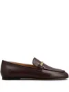 Tod's Mocassino In Pelle Con Barra Metallica In Burgundy