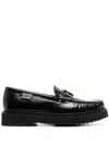 Tod's T Timeless Leather Loafers In Black