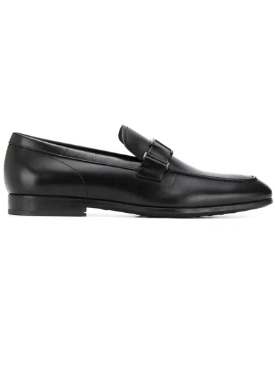 Tod's Black Leather Loafers