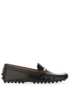 Tod's Loafers With Golden Detail And Gommino Sole In Black