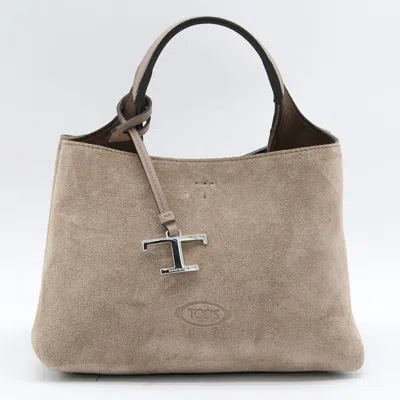 Tod's Tods Mocha Suede Tote