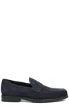 Tod's Men's Suede Loafers Moccasins Gomma Classico In Blu