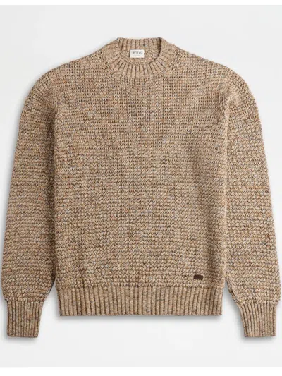 Tod's Mouliné Sweater In Neutrals