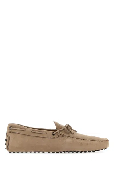 TOD'S MUD SUEDE LOAFERS