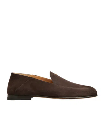 Tod's Mule Loafers In Suede In Brown