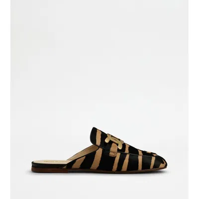 Tod's Mules In Ponyskin-effect Leather In Black