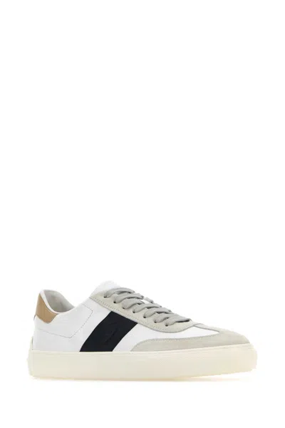 Tod's Multicolor Leather Sneakers In Wht