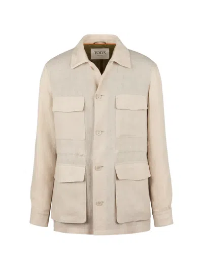 Tod's Multiple-pocket Field Jacket In Neutral