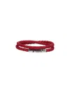 Tod's Woven Strap Bracelet In Red