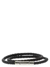 Tod's Mycolors Leather Bracelet In Black