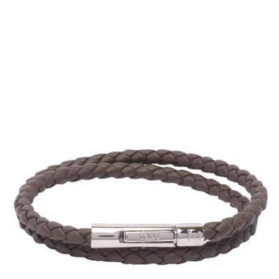 Tod's Mycolors Leather Bracelet In Brown