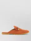 Tod's Orange Solid Sabots Slides