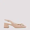 Tod's 50 Patent Leather Slingback Pumps In Rosa Granito
