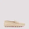 TOD'S NATURAL BEIGE SUEDE LEATHER LOAFERS