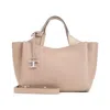 Tod's Natural Leather Mini Tote In Pink