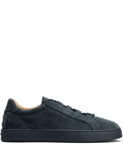 Tod's Navy Blue Round Toe Sneakers