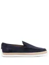 Tod's Slip On Suede Leather Sneakers In Navy Blue