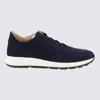 Tod's Low Top Sneakers With Rubber Sole And Suede Finish In Blue