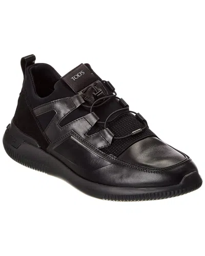 Tod's Neoprene & Leather Sneaker In Black