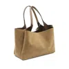 Tod's Beige Suede Leather Top Handle Bag In Brown