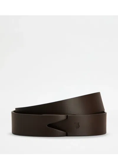 Tod's Belt In Leather In Brown
