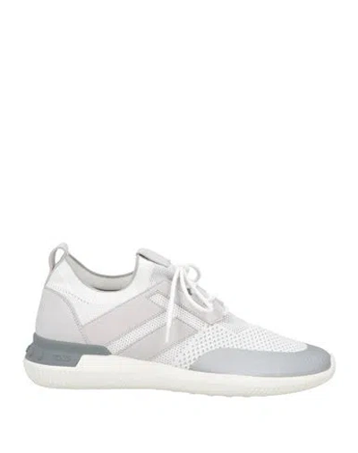 Tod's No Code Tod's No_code Man Sneakers White Size 9 Leather, Textile Fibers