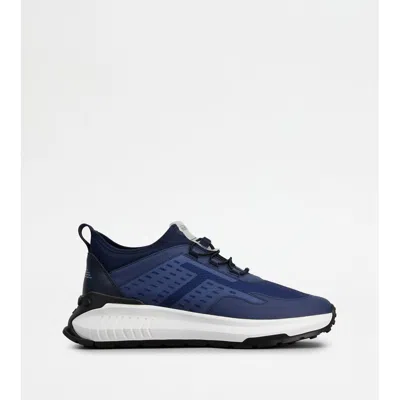 Tod's No_code J In Technical Fabric And Leather In Blue
