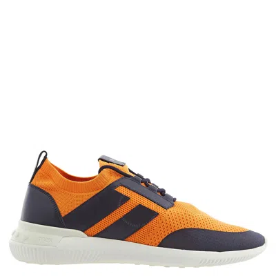 Tod's Tods No_code_02 Knit High Tech Fabric Sneakers In Orange