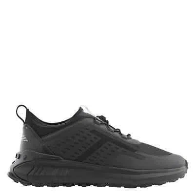 Pre-owned Tod's Tods Nocode J Men's Dark Tar Low Top Sneakers In Black