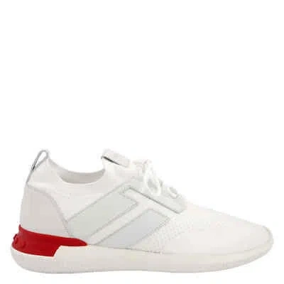 Pre-owned Tod's Tods Nocode02 Knit High Tech Fabric Sneakers In White