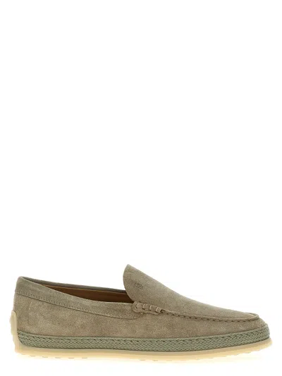 Tod's Nuova Pantofola Loafers Green In Brown