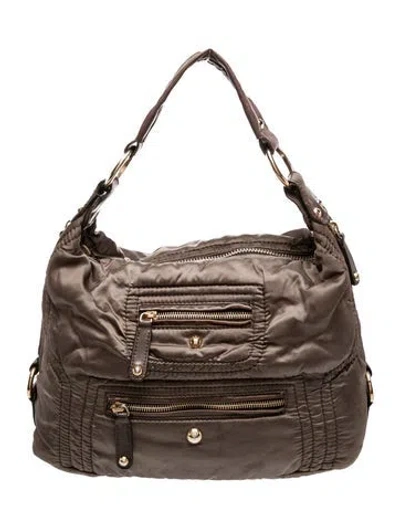 Pre-owned Tod's Nylon Hobo In Brown