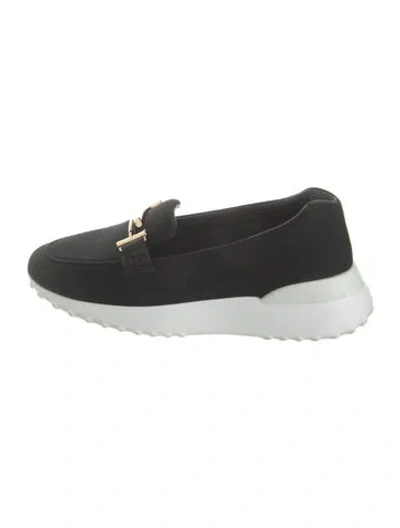 Pre-owned Tod's Nylon Loafer Sneakers In Black
