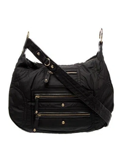 Pre-owned Tod's Nylon Shoulder Bag In Black