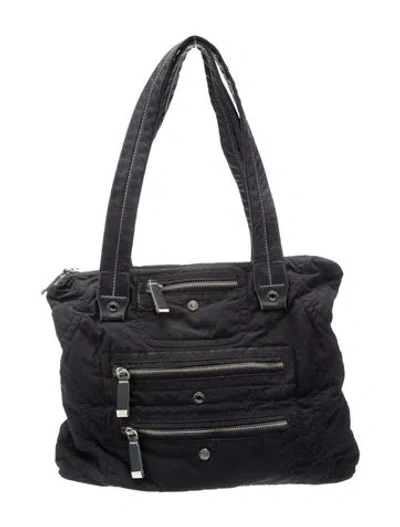 Pre-owned Tod's Nylon Shoulder Bag In Black