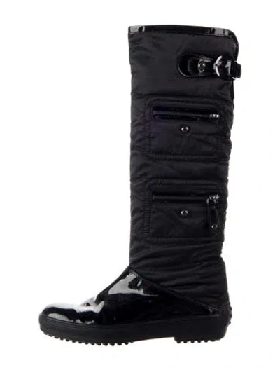 Pre-owned Tod's Nylon Snow Boots In Blue